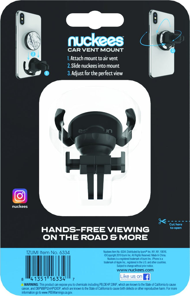 nuckees Original Smartphone Grip Auto Air Vent Mount
